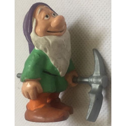 Figurine Nain Avec Pioche , Blanche Neige Et Les Sept Nain, Dessin Animé, Walt Disney, Animation