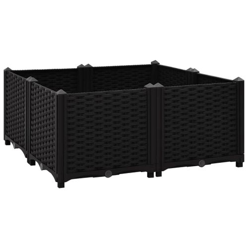 Vidaxl Lit Surélevé 80x80x38 Cm Polypropylène
