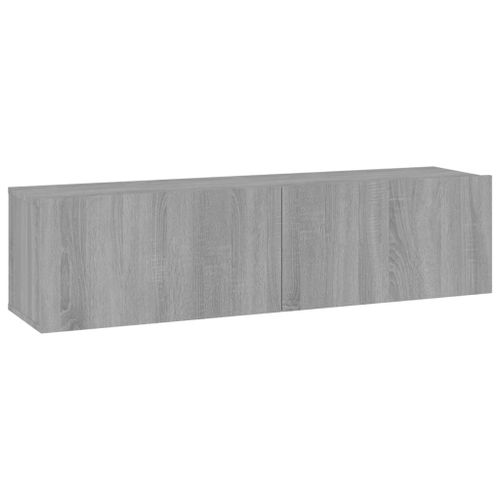 Vidaxl Armoire Murale Tv Sonoma Gris 120x30x30 Cm Bois D'ingénierie