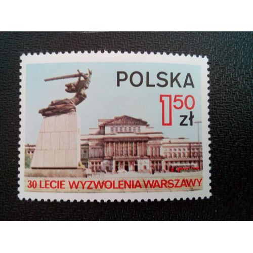 Timbre Pologne Yt 2200 Monument Et Opéra Nike, Varsovie 1975 ( 20404 )