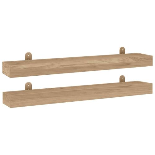 Vidaxl Étagères Murales 2 Pcs 90x15x4 Cm Bois De Teck Massif