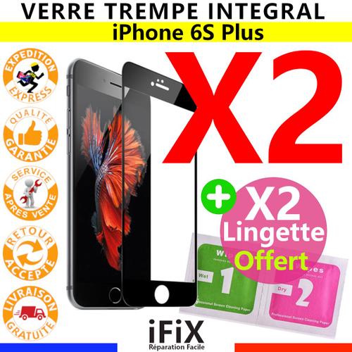 Verre Trempé Intégral Iphone 6s Plus Noir