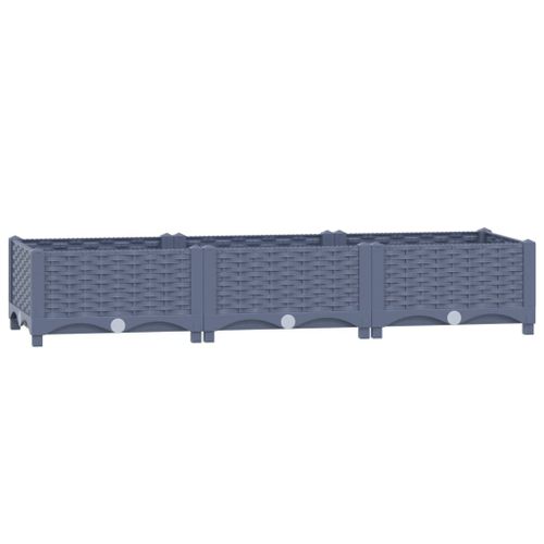 Vidaxl Lit Surélevé 120x40x23 Cm Polypropylène