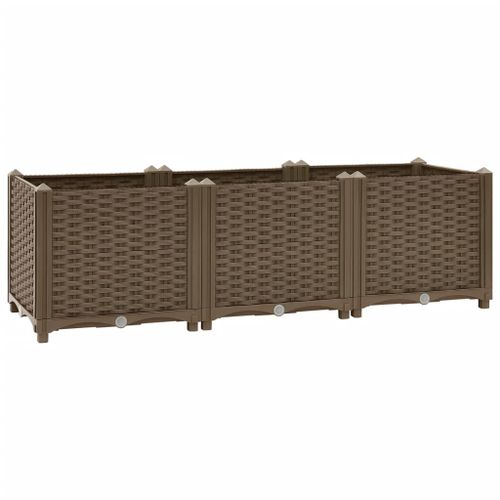 Vidaxl Lit Surélevé 120x40x38 Cm Polypropylène