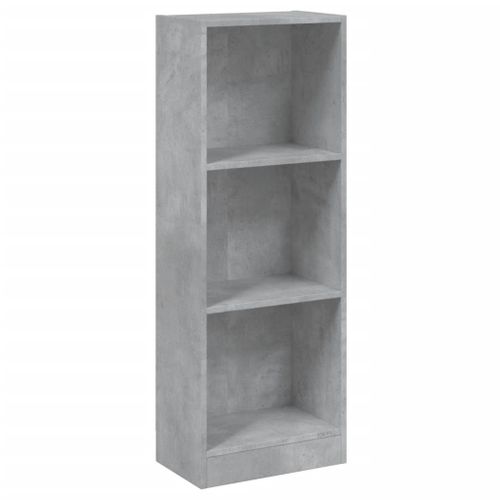 Vidaxl Bibliothèque À 3 Niveaux Gris Béton Bois D'ingénierie
