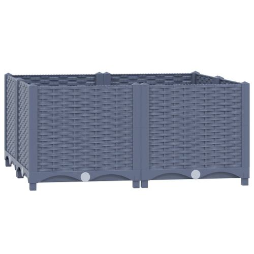 Vidaxl Lit Surélevé 80x80x38 Cm Polypropylène