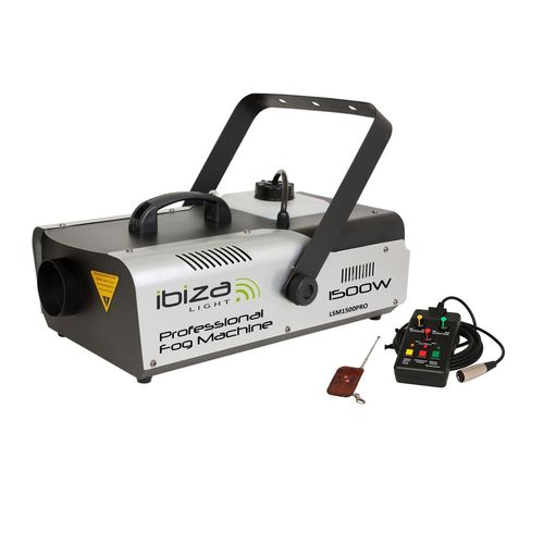 Machine à fumée professionnelle programmable DMX 1500W - Ibiza Light LSM1500PRO