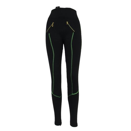 Legging Femme Pantalon Bicolore Noir Fluo