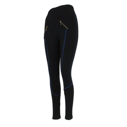 Legging Femme Pantalon Bicolore Noir Fluo