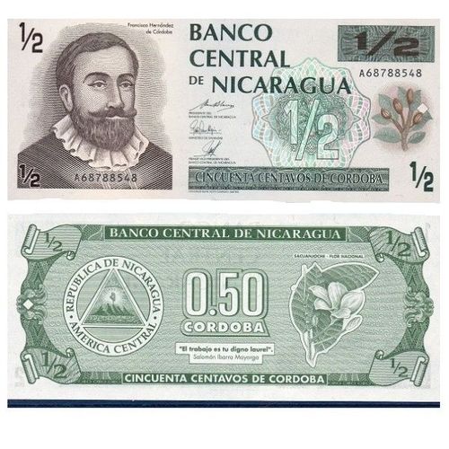 Billet Nicaragua 1/2 Cordoba