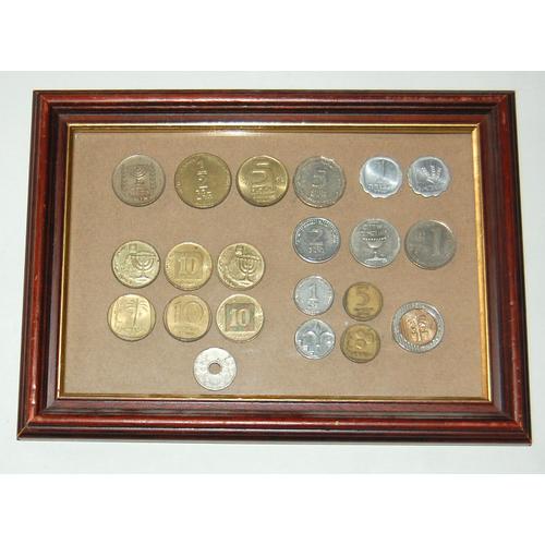 Lot Shekel Israel Monnaie Sous Verre 50