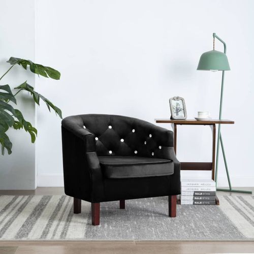 Fauteuil Noir Velours