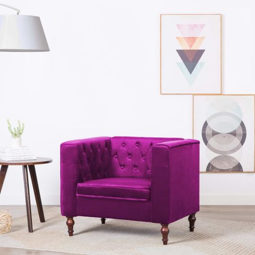 Fauteuil Violet Velours