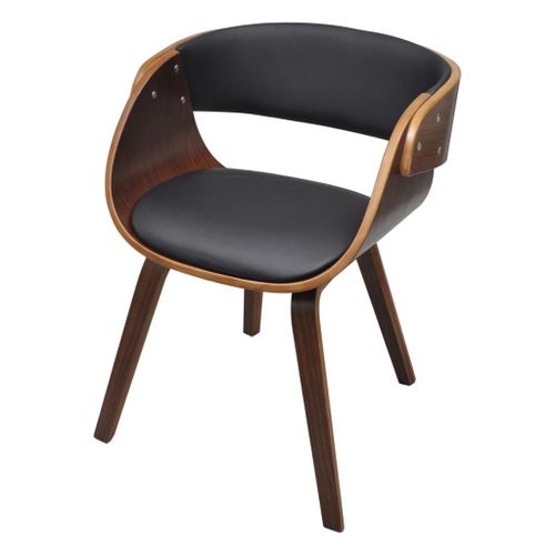 Chaise De Salle À Manger Bois Courbé Et Similicuir