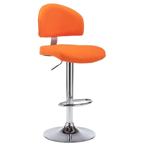 Tabouret De Bar Orange Similicuir