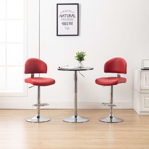Tabourets De Bar 2 Pcs Rouge Bordeaux Similicuir
