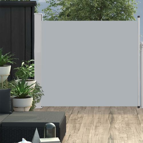 Auvent Latéral Rétractable De Patio 100x300 Cm Gris