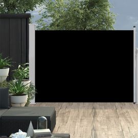 Auvent Latéral Rétractable De Patio 100x500 Cm Noir