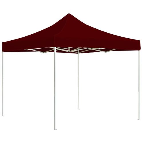 Tente De Réception Pliable Aluminium 2 X 2 M Bordeaux