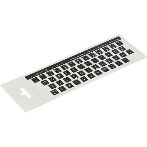 Touches de clavier allemand autocollantes pour PC et ordinateur portable Différentes tailles au choix Avec laminé de protection mat 11x13mm Noir