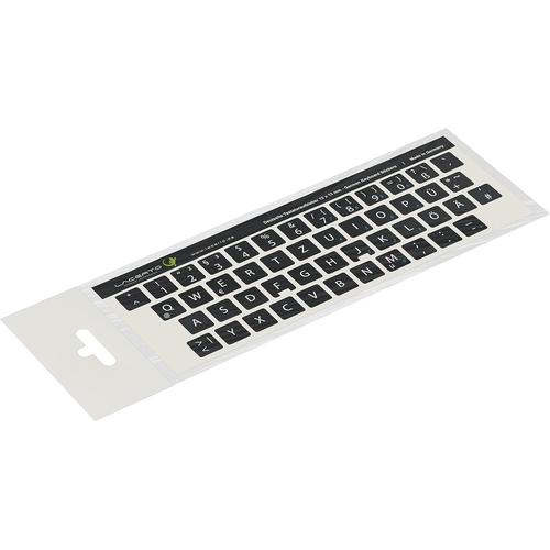 Touches de clavier allemand autocollantes pour PC et ordinateur portable Différentes tailles au choix Avec laminé de protection mat 13x13 mm Noir