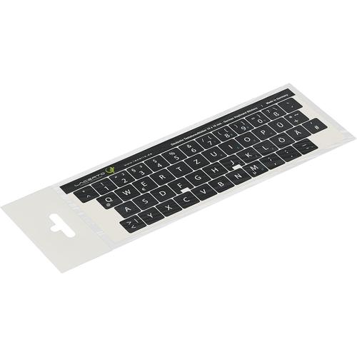 Touches de clavier allemand autocollantes pour PC et ordinateur portable Différentes tailles au choix Avec laminé de protection mat 15x15 mm Noir