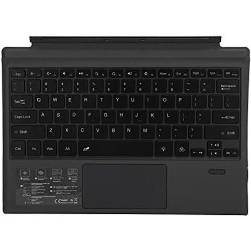 Clavier 1089¿D pour Surface Pro 7/6/5/4/3, Clavier sans Fil Bluetooth3.0 Portable Détachable, Rétroéclairé par LED 7 Couleurs, avec Toucpad et Batterie Rechargeable