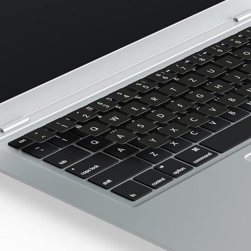 Touches de clavier allemand autocollantes pour PC et ordinateur portable Différentes tailles au choix Avec laminé de protection mat 15x15 mm, MacBook Noir