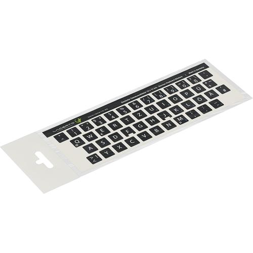 Touches de clavier allemand autocollantes pour PC et ordinateur portable Différentes tailles au choix Avec laminé de protection mat 12x13mm Noir