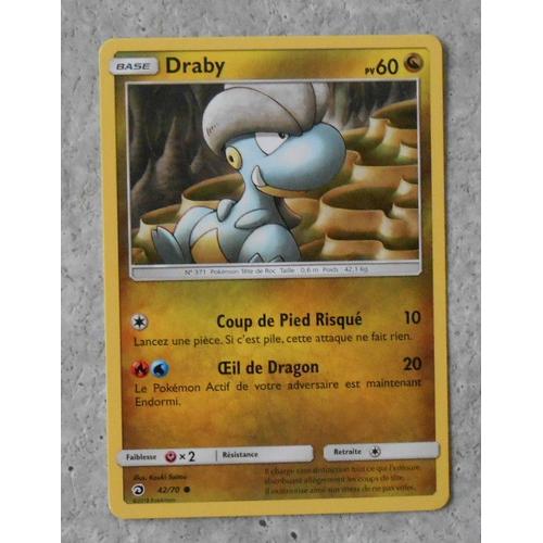 Carte Pokemon Française. Draby 42/ 70 Majesté Des Dragons