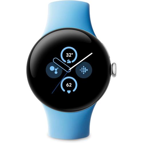Pixel Watch 2 - Boîtier En Aluminium Argent Poli - Bracelet Sport Bleu Azur - Lte