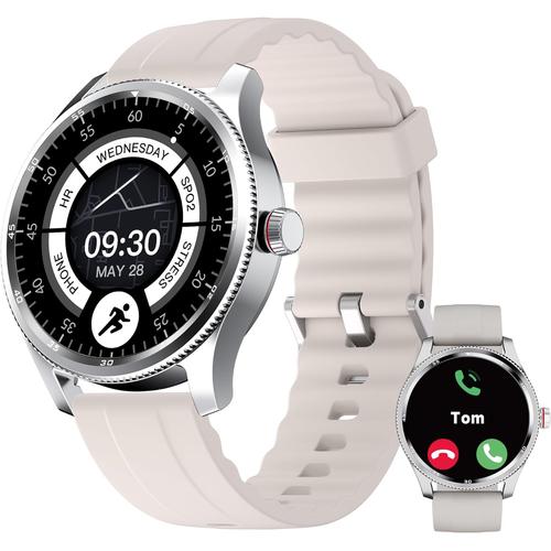 Montre Connectée Homme Femme Avec Podomètre, Smartwatch Avec 100 Sports, Répondre Passer Appel Et Cardiofrequencemetre, Étanche Ip68 Pour Natation, Compatible Avec Ios Et Android, Noir