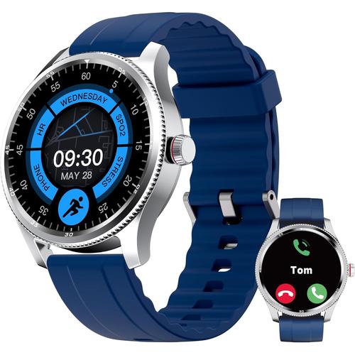 Montre Connectée Homme Femme Avec Podomètre, Smartwatch Avec 100 Sports, Répondre Passer Appel Et Cardiofrequencemetre, Étanche Ip68 Pour Natation, Compatible Avec Ios Et Android, Bleu