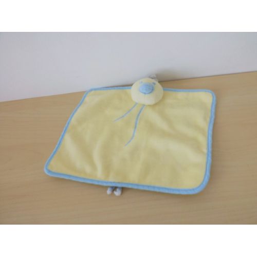 Doudou Oiseau Poussin Jaune Bleu Tex