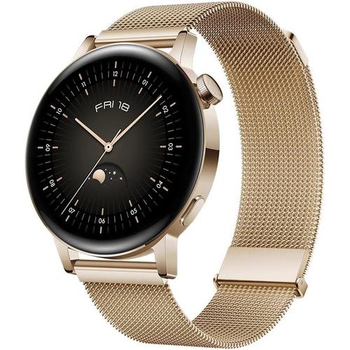 Watch Gt 3 46 Mm, Longue Autonomie, Ai Running Coach, 100+ Modes Sport, Appels Bluetooth, Positionnement À Cinq Systèmes, Surveillance Du Spo4, Compatible Avec Iphone Et Android, Or