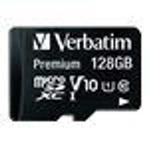 Verbatim Premium - Carte mémoire flash (adaptateur SD inclus(e)) - 128 Go - UHS Class 1 / Class10 - 300x - microSDXC UHS-I