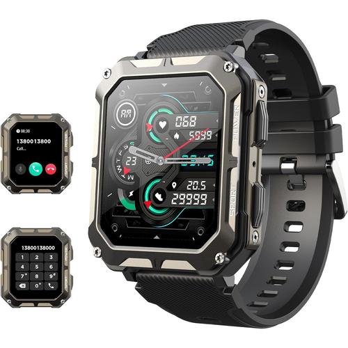 C20 Pro,Montre Connectée Homme Avec Oxymetre(Spo2) /Thermomètre/Cardio-Fréquence/Podomètre/Messages De Notification/Notification Intelligente,Pour Android Ios