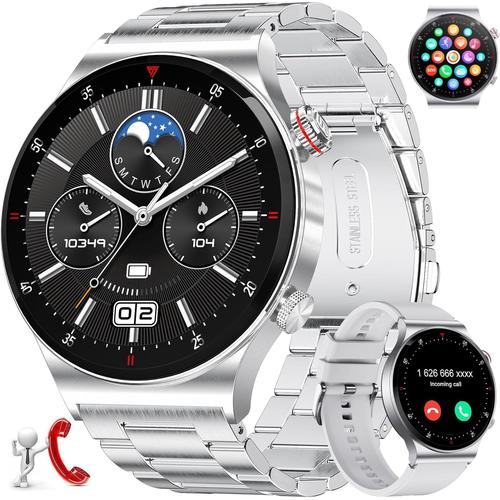 Montre Connectée Homme Avec Appel Bluetooth, 1.43"" Écran Amoled Smart Watch Avec 24/7 Fréquence Cardiaque, Spo2, Moniteur De Sommeil Pour Android Ios, 110+ Sportmodi, Etanche Ip68, 200+ Cadran