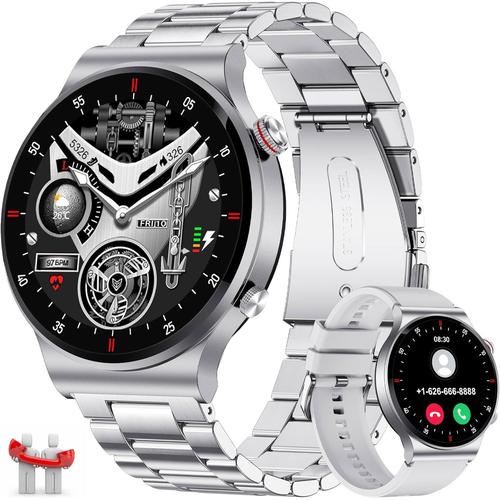 Montre Connectée Homme Avec Appel Bluetooth, 1.39"" Smartwatch With 24/7 Fréquence Cardiaque, Pression Artérielle, Moniteur De Sommeil Pour Android Ios, 100+ Sportifs Smart Watch, Ip67 Etanche