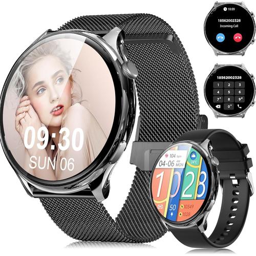 Montre Connectée Pour Homme Et Femme - Avec Fonction Téléphone - Écran Amoled De 1,39"" - Étanche - Ip67 - Oxygène Du Sang - Moniteur De Fréquence Cardiaque - Pour Android/Ios