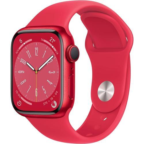 Watch Series 8 [Gps, 41mm] Coque En Alluminium (Product) Red Aluminum Case Avec Bracelet De Sport (Product) Red, Regular (Reconditionné)