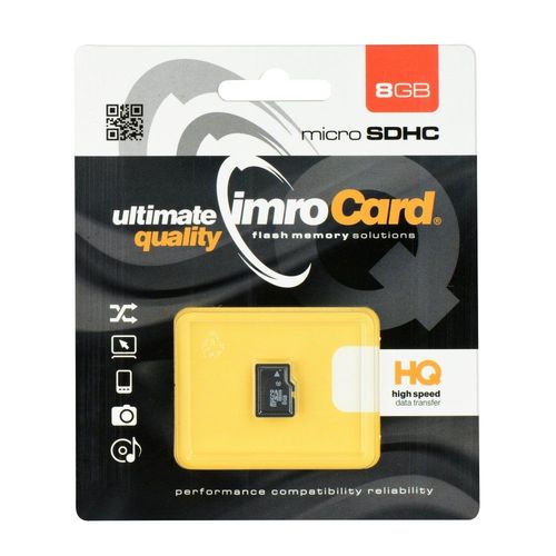 Carte Mémoire Imro® Microsd 8gb Without Adaptateur