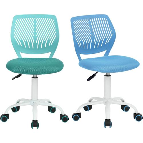 Lot De 2 Chaises, Hauteur Réglable Et Ergonomique Domicile, Bureau, Plastic Métal Et, 38,5cm X40cm X75-87cm