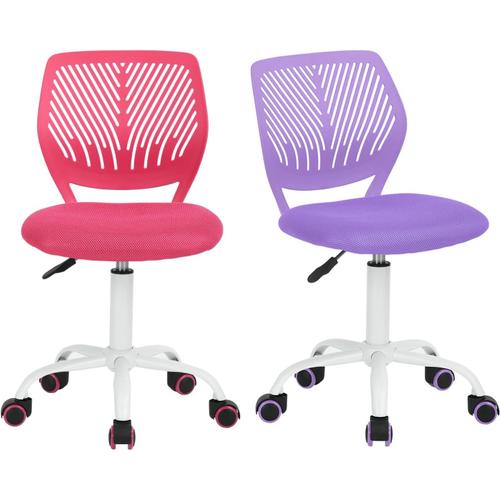 Lot De 2 Chaises, Hauteur Réglable Et Ergonomique Domicile, Bureau, Plastic Métal Et, 38,5cm X40cm X75-87cm