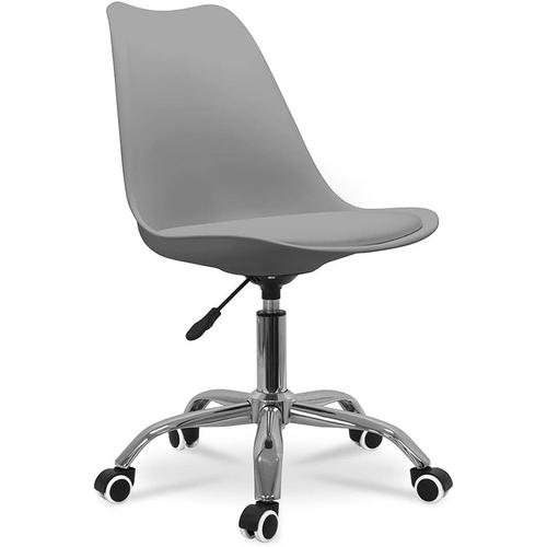 Lakar Chaise De Bureau Scandinave À Roulettes Hauteur Réglable Gris\U2026