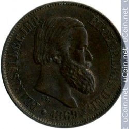 Bresil = Monnaie De 20 Reis, Année 1869, En Bronze
