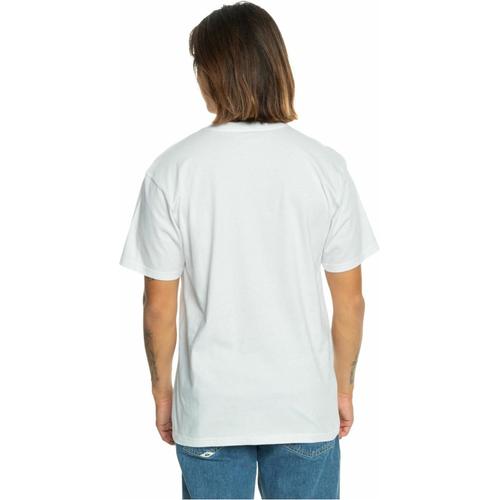 Tee Shirt Manches Courtes Quiksilver One Last Surf Ss Blanc