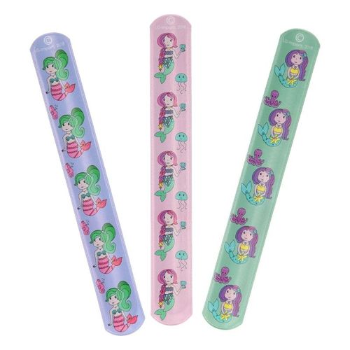6 Bracelet Clap Sirene 22 Cm Pastels Ajustable Bijoux Fete Anniversaire