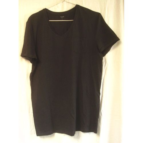 T Shirt Manches Courtes Uni Noir - Kiabi Slim Fit - Taille L
