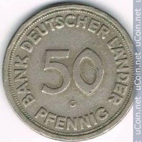 Allemagne De L'ouest - Rfa = Pièce De 50 Pfennig De 1949 Lettre G